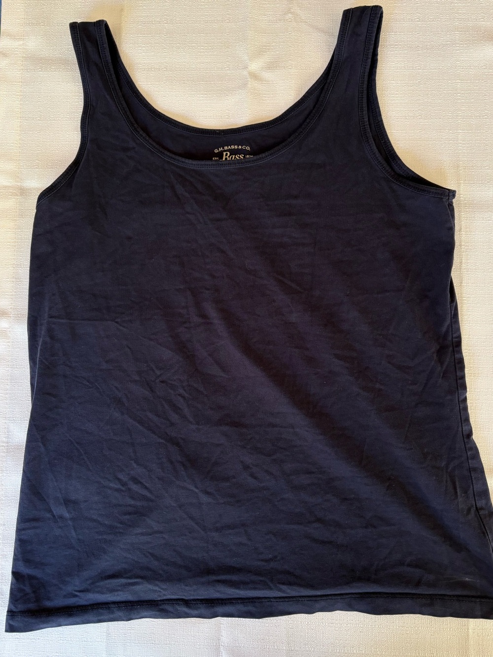 G.H. Bass & Co. Navy Scoop Neck Tank